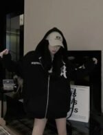 oversized hoodie with zipper front