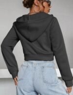soft fleece cropped hoodie