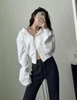 women’s casual cropped hoodie outfit