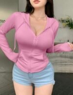 slim fit hoodie for women