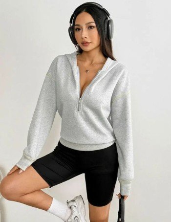 Women’s Half Zipper Hoodie half zipper pullover hoodie