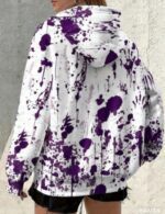 purple graphic hoodie for women