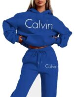 blue women’s pullover athletic hoodie