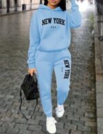 light blue athletic hoodie for women