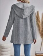 Trendy solid color hoodie with zipper