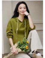 green sports hoodie for women