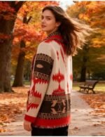 tassel patchwork cardigan sweater