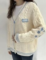 v neck cardigan sweater