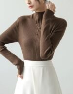 women's mock neck sweater