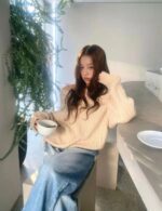 casual knitted sweater for women