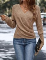 casual v neck sweater