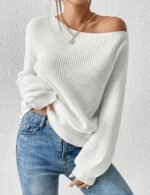casual asymmetrical sweater