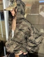 stylish camo long sleeve hoodie