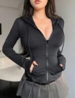 stylish zip up hoodie for ladies