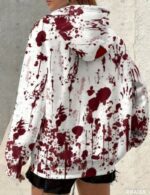 wine red halloween hoodie for women