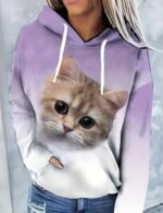 Trendy 3D Print Hoodie for Women