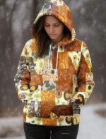 Colorful geometric hoodie retro fashion