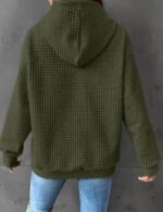 casual green hoodie for women