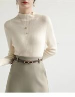 long sleeve mock neck sweater