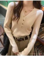 slim fit v neck sweater
