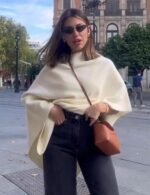 knitted western wear poncho