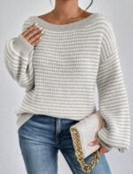 lantern sleeves knitted sweater