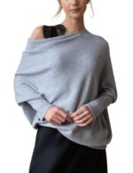 Cozy long sleeve draped sweater