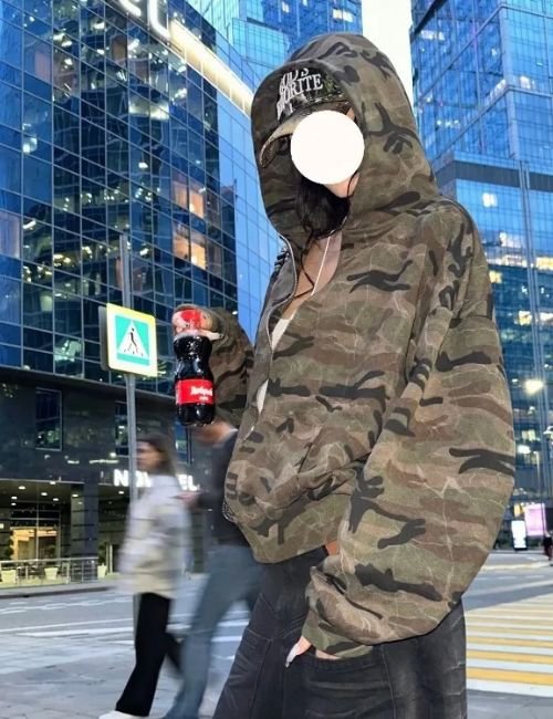 Lightweight Women’s Camouflage Zip Up Hoodie lightweight camo zip hoodie for women
