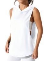 Ivory Sleeveless Hoodie Fashion