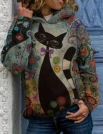 Colorful 3D Print Graphic Hoodie
