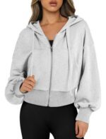 grey sports hoodie for women