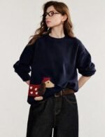 animal print pullover sweater