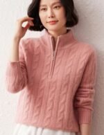 cable knit pullover sweater for women