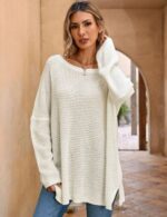 soft knit asymmetrical sweater