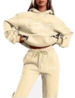 khaki women’s pullover athletic hoodie