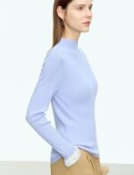 wool knit mock neck sweater