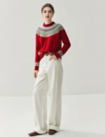 vintage style mock neck sweater
