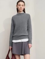 loose knit mock neck sweater