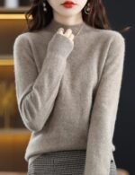 solid color mock neck sweater