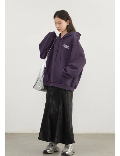 Women's Loose Printed Hoodie loose fit pullover hoodie for women