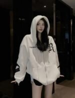 zip up streetwear hoodie