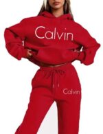 red women’s pullover athletic hoodie