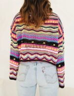 geometric pattern pullover sweater