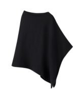 asymmetrical knitted poncho