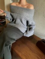 women's off shoulder sweater