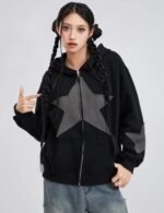 oversized zip up hoodie for women