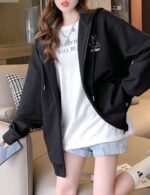 oversized hoodie for women with zipper