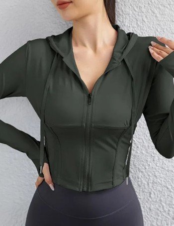 Stylish High Waist Fitted Hoodie for Women women's long sleeve fitted hoodie