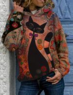Long-Sleeve Oversized Graphic Hoodie