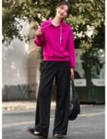 rose red sport hoodie for women